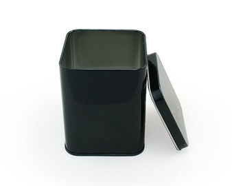 China 68x68x89mm Metallschwarzes Quadrat-Zinn-Kasten-Behälter für losen Tee-Speicher, Metallspeicher-Zinn fournisseur