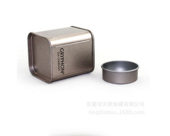 China Gewürz-Plätzchen-Gewohnheit druckte kleine rechteckige Geschenk-Minzen-neuen Tee-Metallzinnkasten mit runder Kappe fournisseur