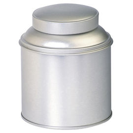 China Gewohnheit lagerte Deckel-Metallzinn-Kasten/runder Zinn-Behälter-glatten Lack schwenkbar fournisseur