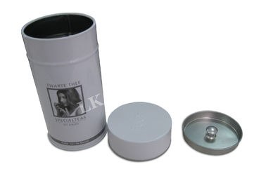 China Geschenk-Zylinder-runder Zinn-Kasten mit innerem Deckel-und Metallgriff für Kaffee-Tee-luftdichten Speicher fournisseur