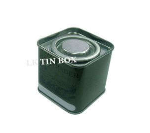 China 55mm Metallquadrat-Zinn-Kasten-Gewürz-/Tee-Kanister-Speicher FDA SGS LFGB fournisseur