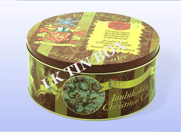 China Weihnachtskuchen-große runde Geschenkbox mit kundengebundenem Logo-Druck fournisseur