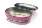 Kundengebundene Entwurfs-Metallkosmetik konserviert Süßigkeits-ovalen fantastischen Zinn-Kasten mit Logo fournisseur