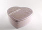 Herz-geformte Hochzeits-Süßigkeits-Blechdose mit prägeartigem Deckel, Bonbon im Zinn fournisseur