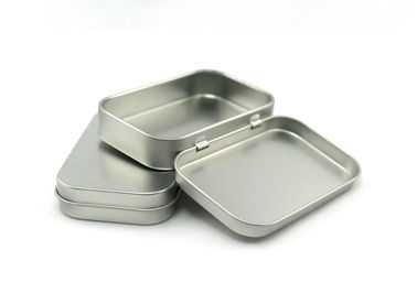 Kleiner einfacher Metallrechteck-Zinn-Kasten mit Scharnier für Geschenk-Spiel-Kartenspeicher fournisseur